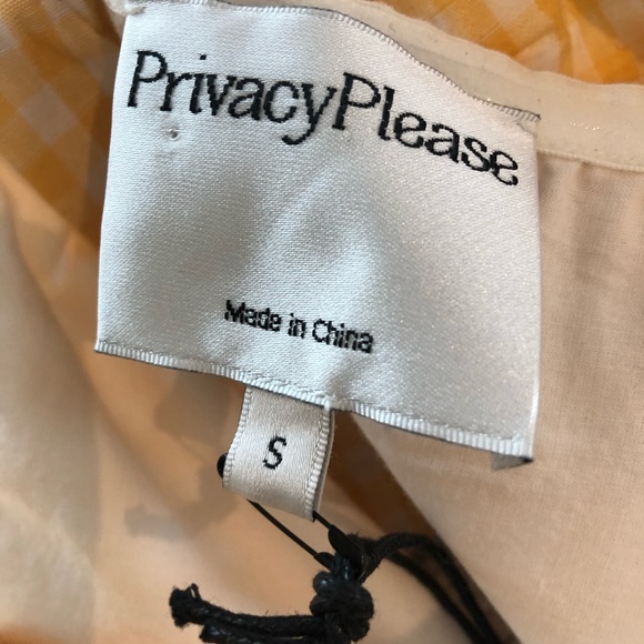 Revolve Privacy please gingham cottage core tie front crop top - Picture 4 of 5